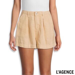 L’AGENCE **NWT** Zahari High Rise Pleated Short in Sand